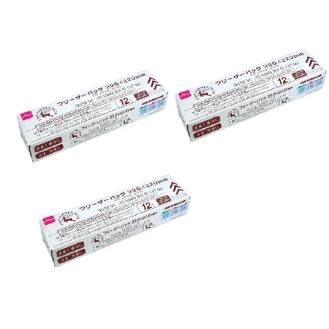 Daiso Túi zip trữ đông Cafe Flower Deer 220x220mm