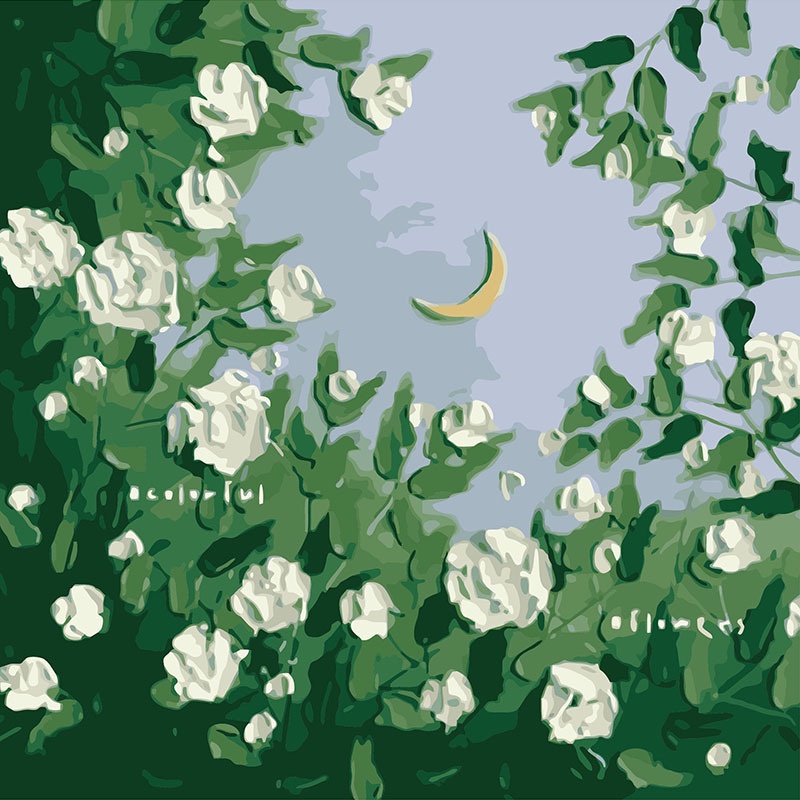 Bộ Tranh Sơn Dầu 20x20cm Tự Làm Hình Hoàng Hôn S001