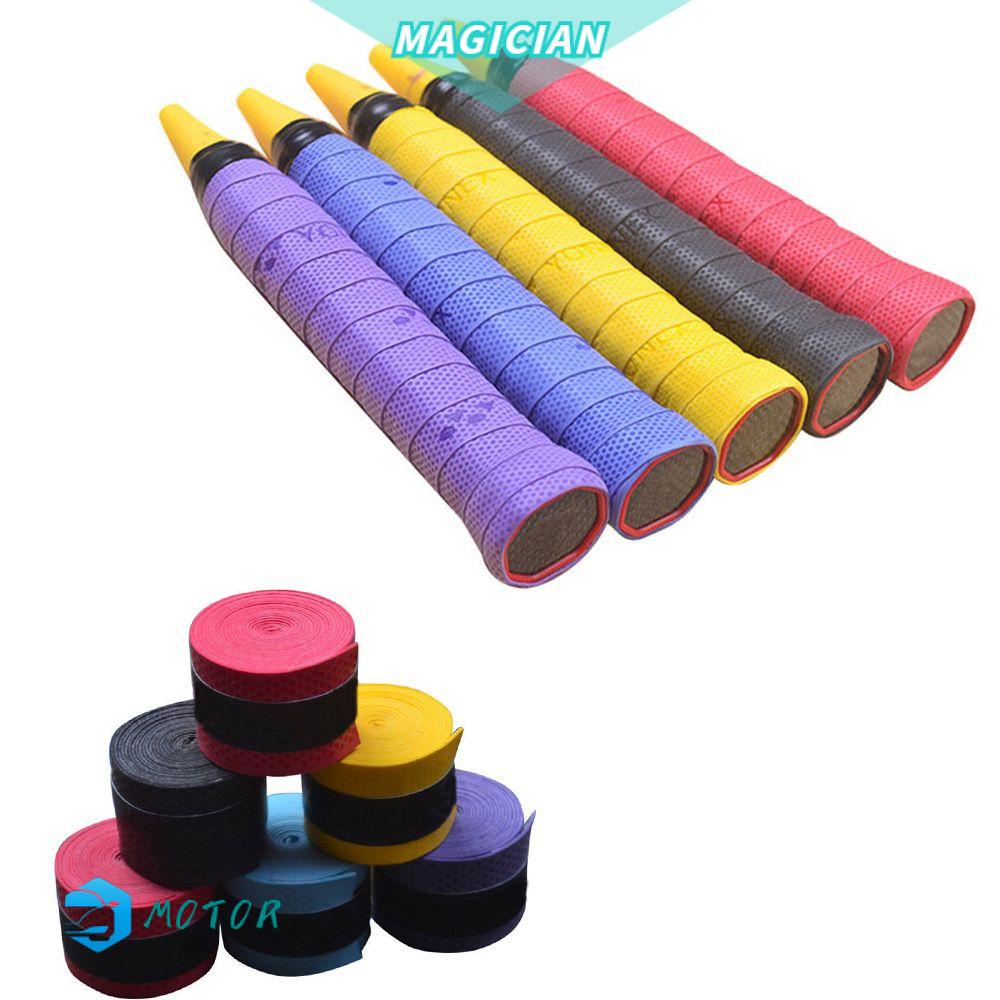 Set 5 phụ kiện gắn vợt cầu lông/tennis chống trượt thấm hút mồ hôi màu sắc ngẫu nhiên