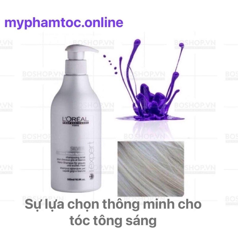 Dầu Gội Tím Loreal Silver Khử Ánh Sắc Vàng 300ml | BigBuy360 - bigbuy360.vn