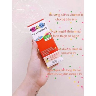 [VIDEO+ẢNH THẬT] SẮT CHO BÉ 💗 Pediakid Siro sắt và vitamin B bổ sung sắt hỗ trợ ăn ngon, tăng hấp thu cho trẻ từ 6 tháng