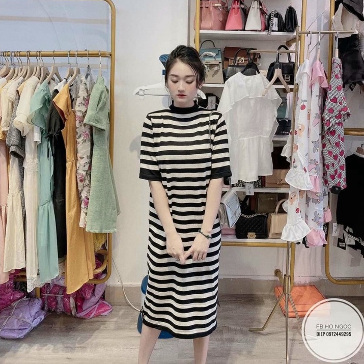 Đầm bầu ngắn tay M432 chất Zip thời trang thiết kế freesize