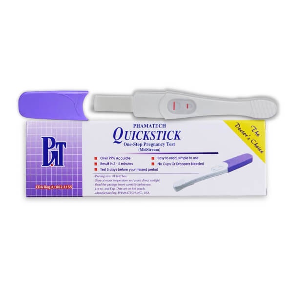Bút thử thai Quickstick Midstream - Test phát hiện thai sớm, độ nhạy cao, tiện lợi, vệ sinh (Nhập khẩu Mỹ - Chính hãng)