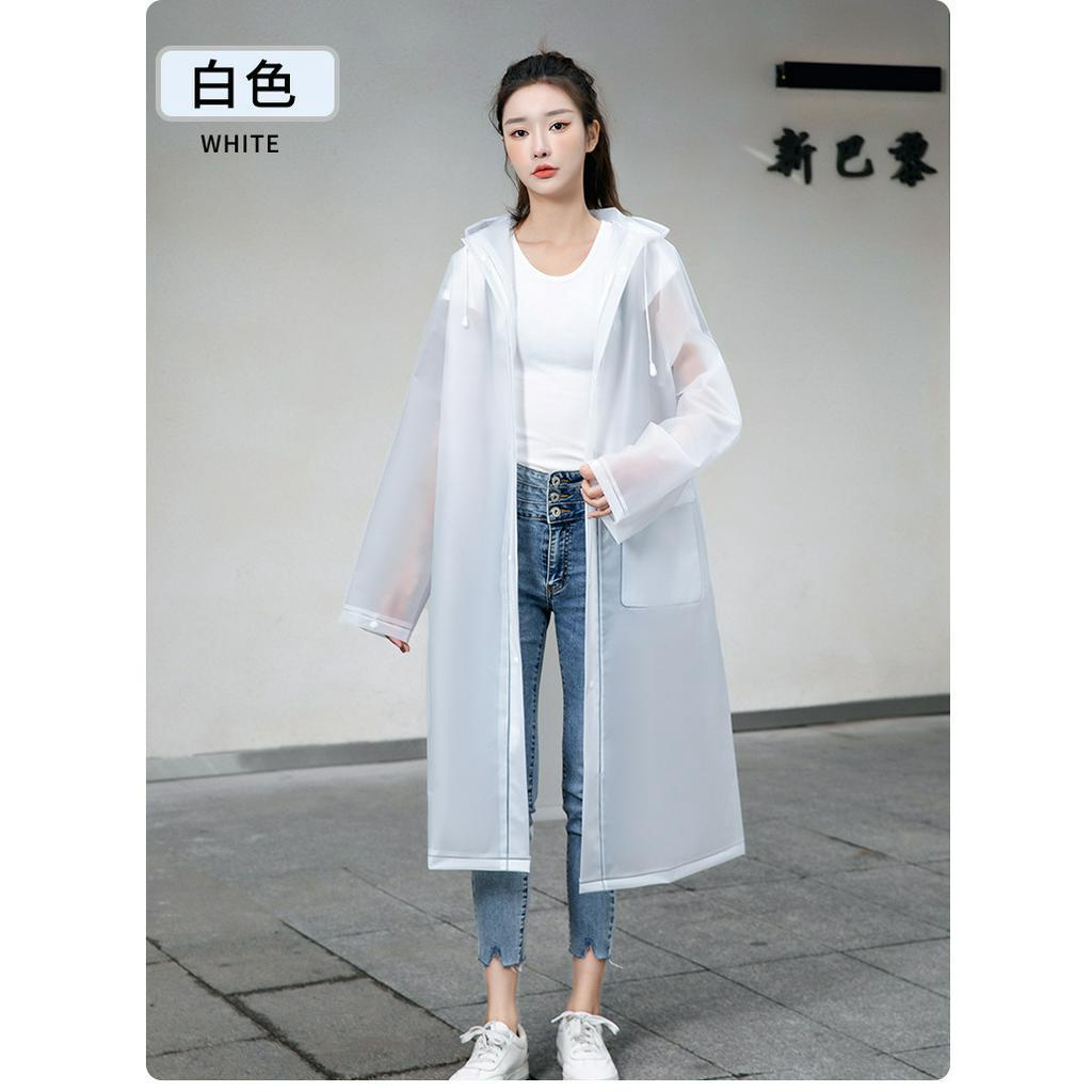 ÁO MƯA TRONG SUỐT THỜI TRANG CÓ NÚT BẤM