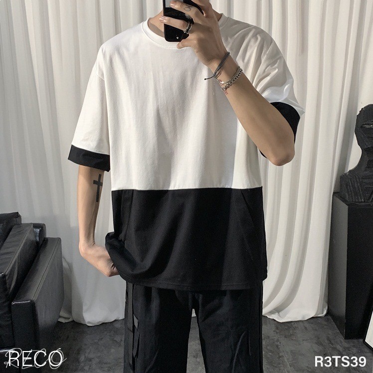 Áo thun, phông nam Hàn Quốc cao cấp dáng rộng tay lỡ T-Shirt Loose R3TS39 Unisex