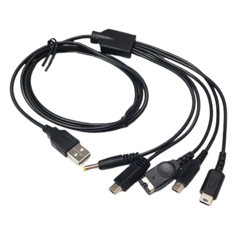 Dây Cáp Sạc USB Nhanh 2m 5 Trong 1 Cho GBA SP 3DS for NDSL WiiU fo
