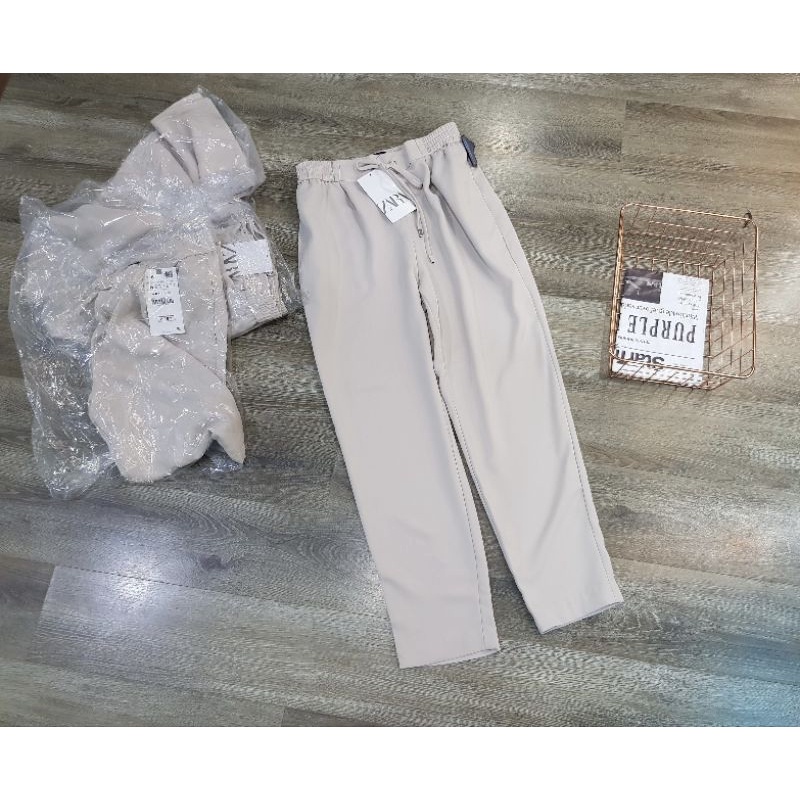 Quần baggy ZARAA cạp chun hàng dư xịn