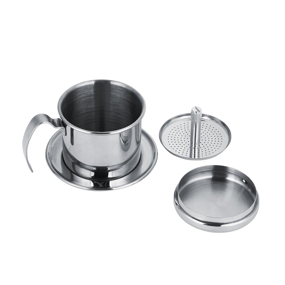 Allinit Phin Pha Cà Phê Tự Động Bằng Thép Không Gỉ Tiện Dụng Cốc thép không gỉ Bộ lọc cà phê nhỏ giọt của Việt Nam Máy pha bằng