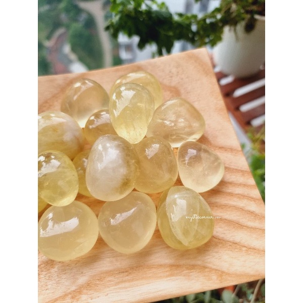 Đá thạch anh vàng tự nhiên (Citrine) dùng trong thanh tẩy bài Tarot, Reiki, phong thủy