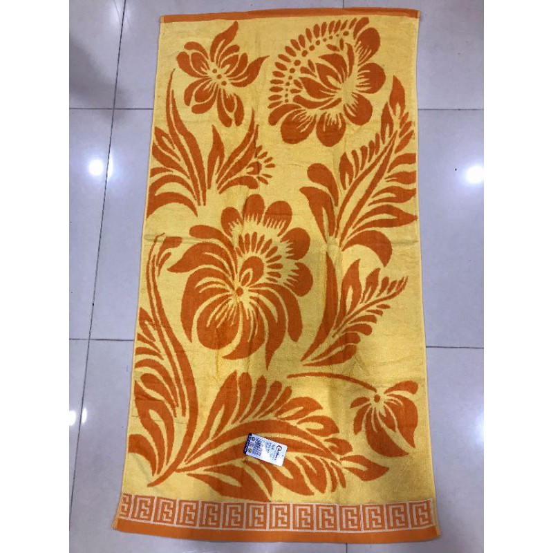 Khăn bông tắm hoa Khổ lớn 70cmx140cm Hàng cao cấp (450g)/ Sợi cotton