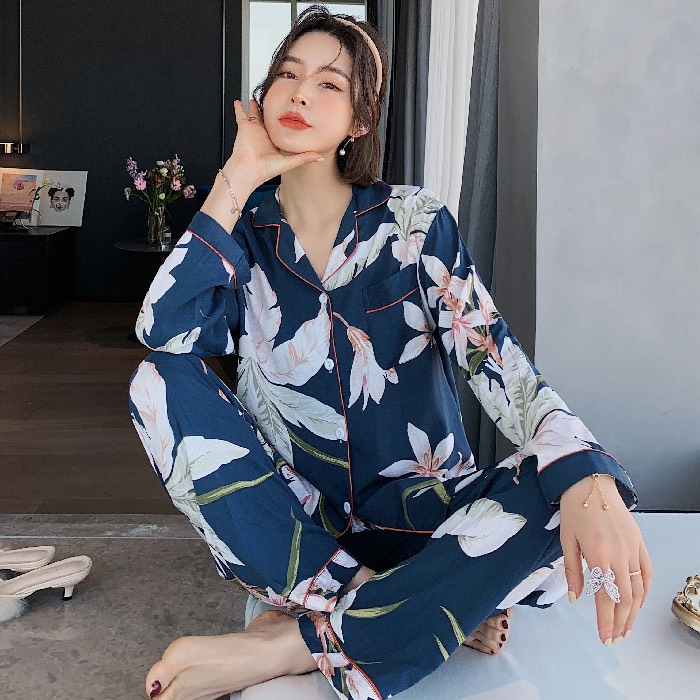 Pajamas Đồ Ngủ Mặc Nhà Lụa Mềm Mịn FreeSize AMANTA AMTPY018