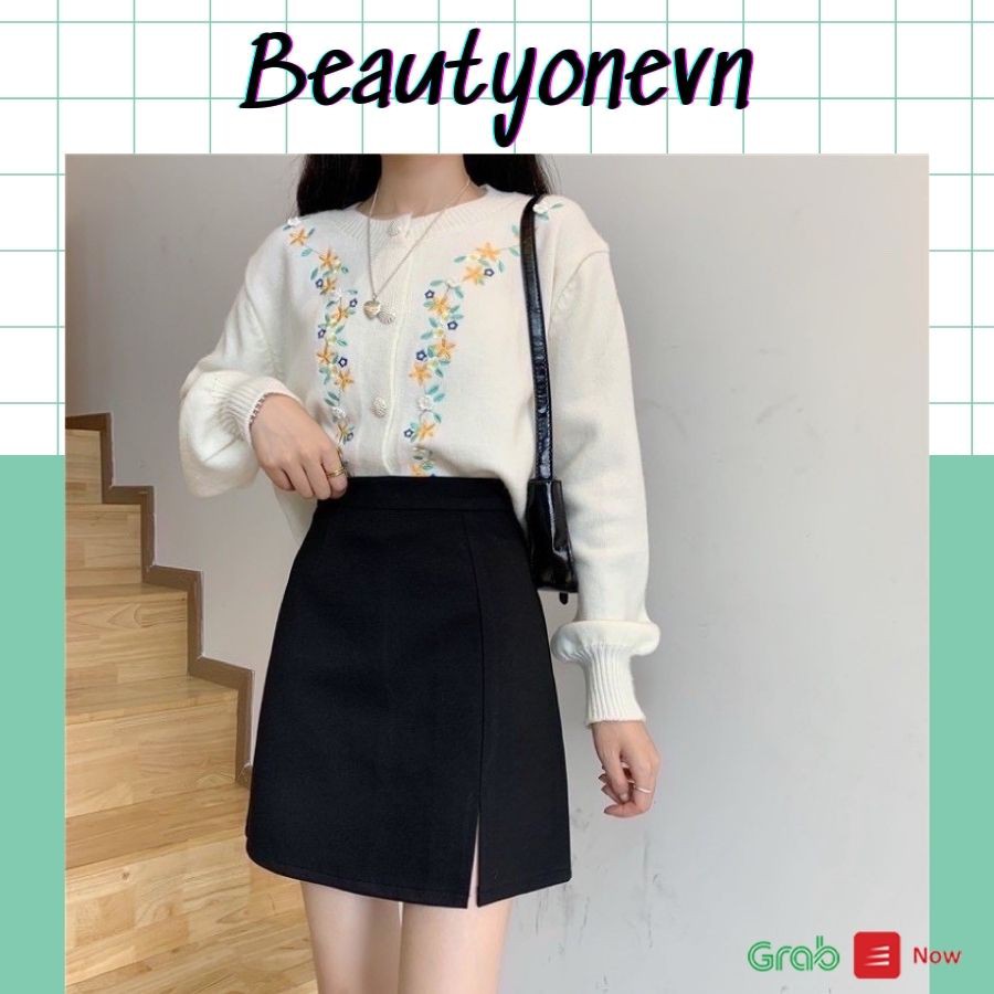 Chân váy công sở ngắn xẻ tà, chân váy ngắn có quần trong kiểu dáng lịch sự