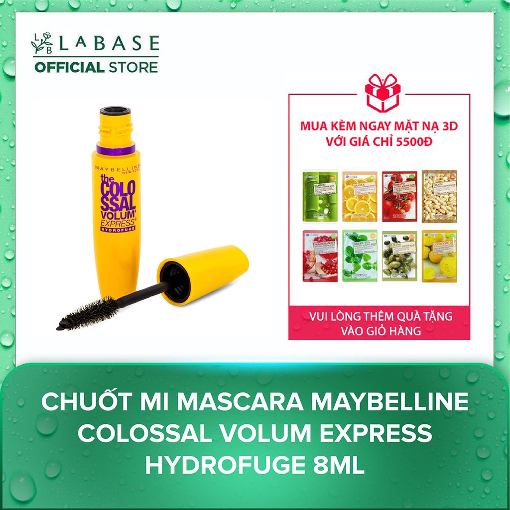 Chuốt mi Mascara Maybelline Colossal Volum Express Hydrofuge 8ml