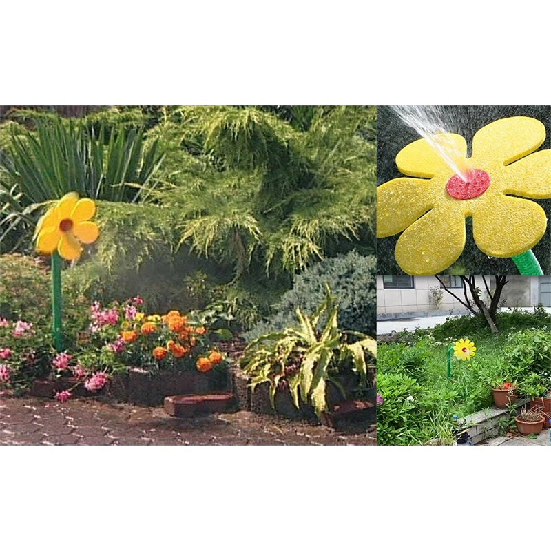 Vòi Phun Nước Tưới Cây Hình Hoa Hướng Dương Xoay 360 Độ° Vòi Phun Nước Xoay Được + 2 Đầu Chuyển Đổi