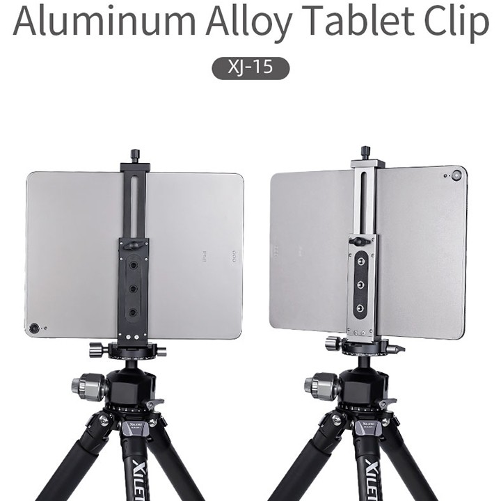 [Mã 151ELSALE hoàn 7% xu đơn 300k] Kẹp máy tính bảng iPad lên Tripod nhôm CNC Xiletu XJ-15 | WebRaoVat - webraovat.net.vn