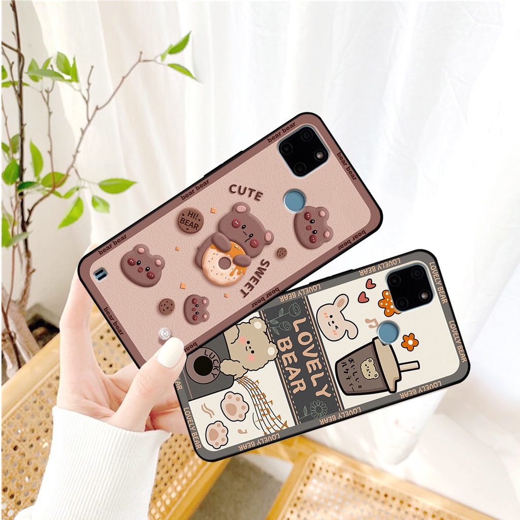 Ốp lưng Realme C21Y - Realme C25 /C25s - C25Y in hình gấu bear dễ thương, bền đẹp