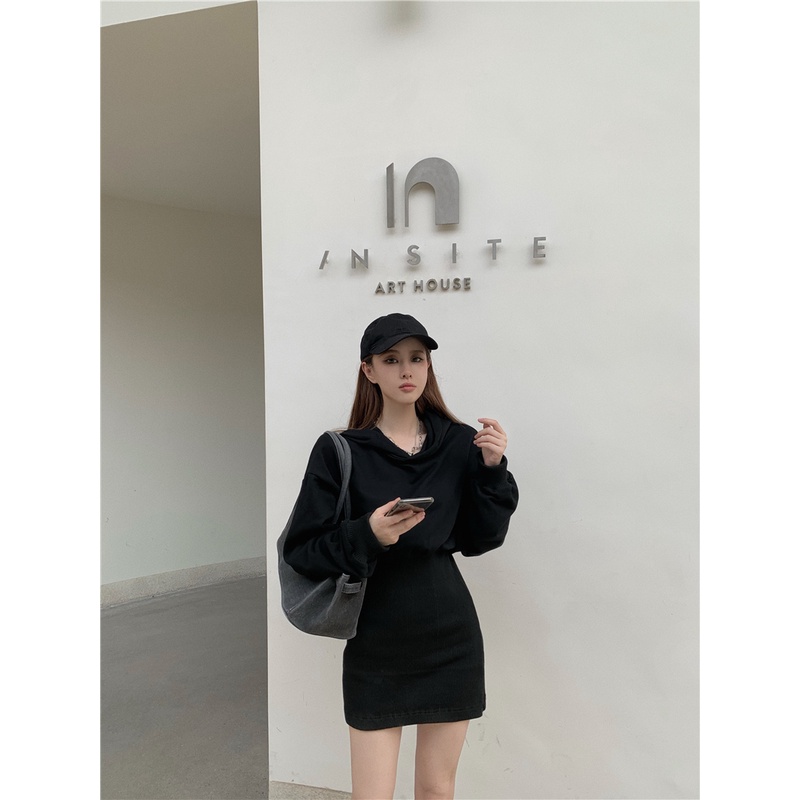 Đầm sweater Perty có mũ trùm dáng ôm thời trang cho nữ