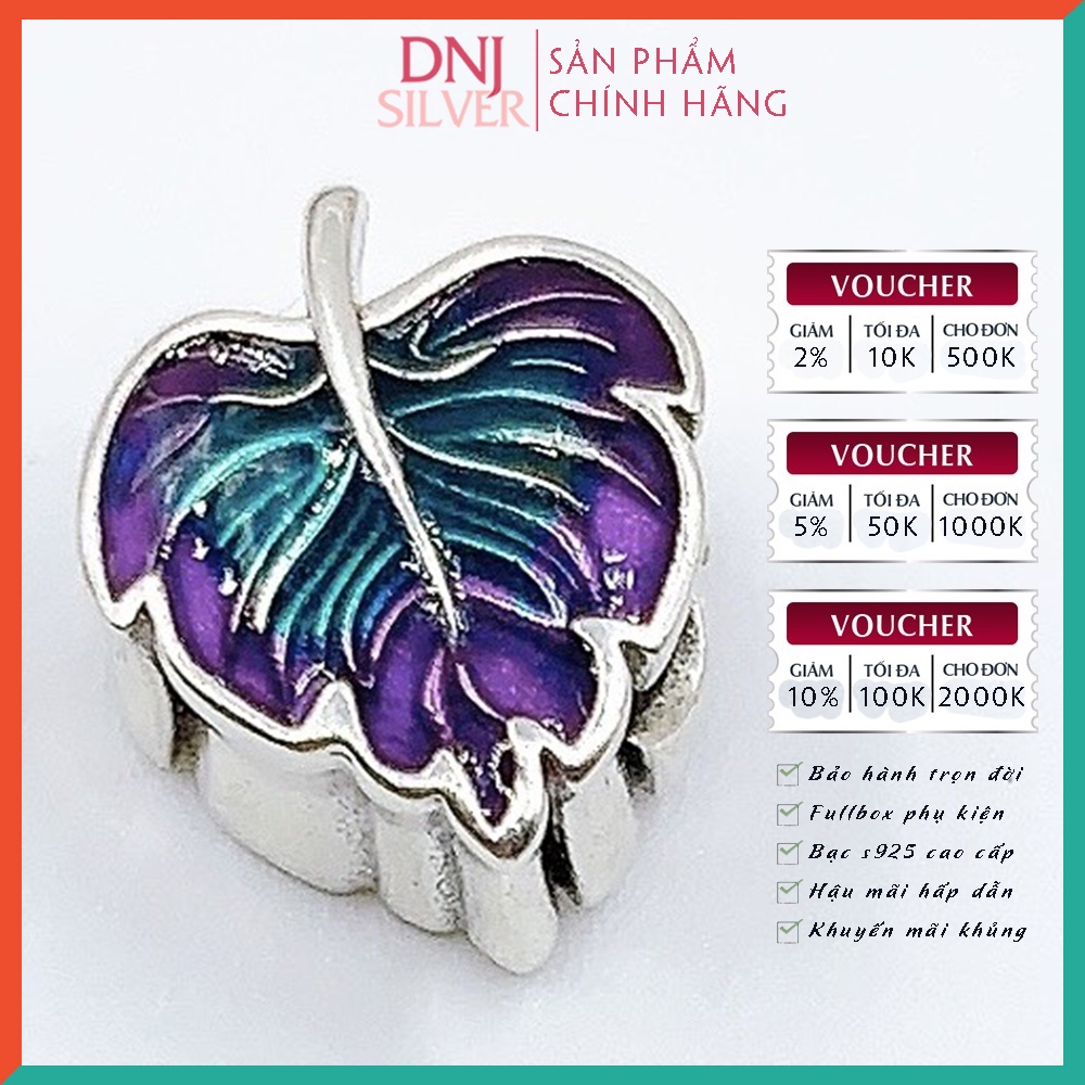 [Hàng cao cấp] Vòng tay bạc 925 cao cấp dành cho nữ - Vòng tay charm bạc đá tím, ý nghĩa tình yêu, thủy chung - DNB002