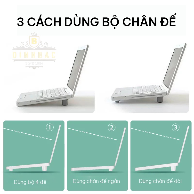 Chân đế tản nhiệt laptop bộ 4 miếng hút chân không tản nhiệt vật lý Đình Bắc Store