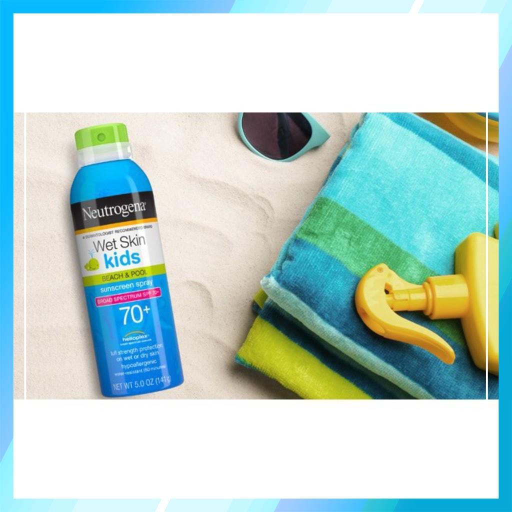 Xịt chống nắng trẻ em Neutrogena Wet Skin Kids Suncreen Spray SPF70+ 141g