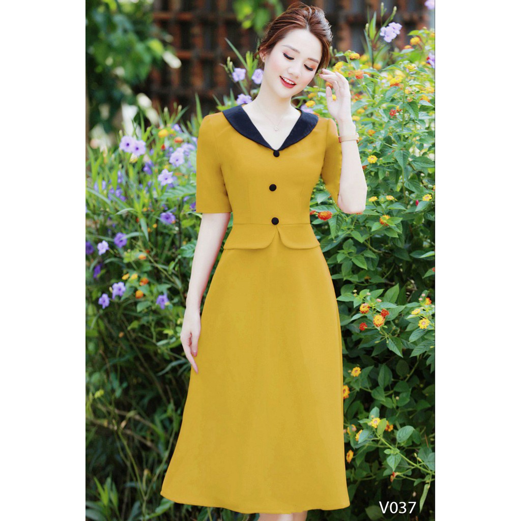 Váy liền thân dáng dáng maxi cực đẹp - một trong những chiếc váy thiết kế của Cherry Store - V037