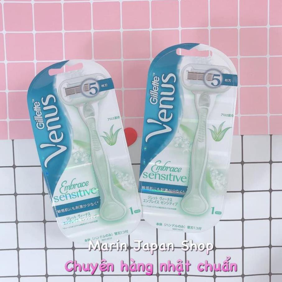 (SALE ) Dao Cạo lông body toàn thân Nữ Gillette Venus Embrace Sensitive nội địa Nhật Bản