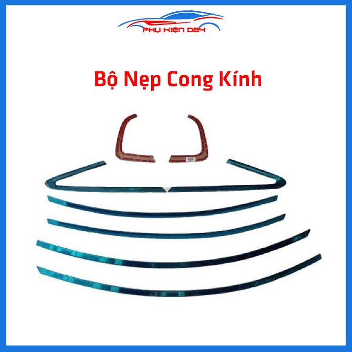 Bộ nẹp viền chân kính cong kính Kia Rio Hatchback Inox sáng bóng chuẩn form xe