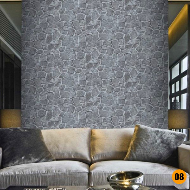 Miếng dán tường giả họa tiết gạch cỡ 45*100cm dùng trang trí phòng