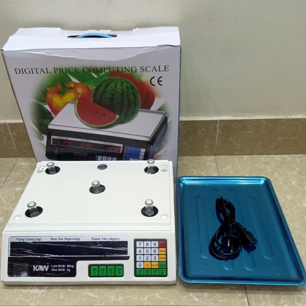 Cân điện tử bán hàng chính hãng KAW 40kg chất lượng tốt, siêu chuẩn xác bảo hành 12 tháng
