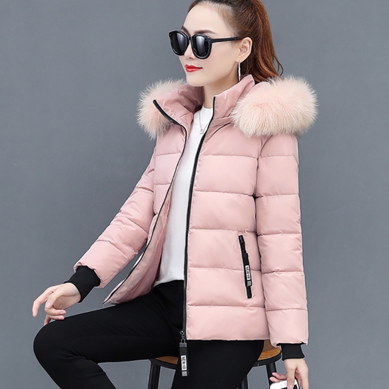 IELGY IELGY Áo Khoác Cotton Dày Tay Dài Màu Trơn Thời Trang Mùa Đông Mới Cho Nữ