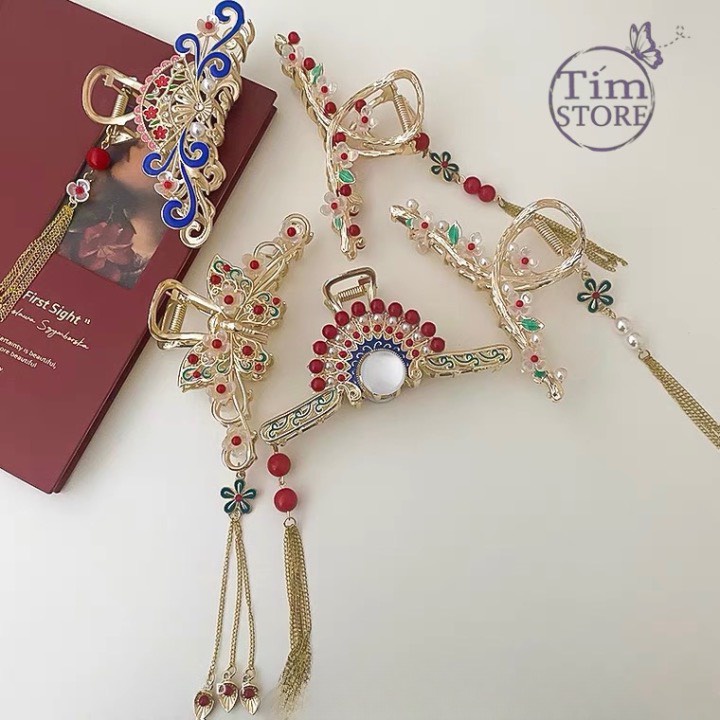 Kẹp tóc nữ công chúa tiểu thư TÍM STORE phong cách búi tóc cổ trang trung quốc