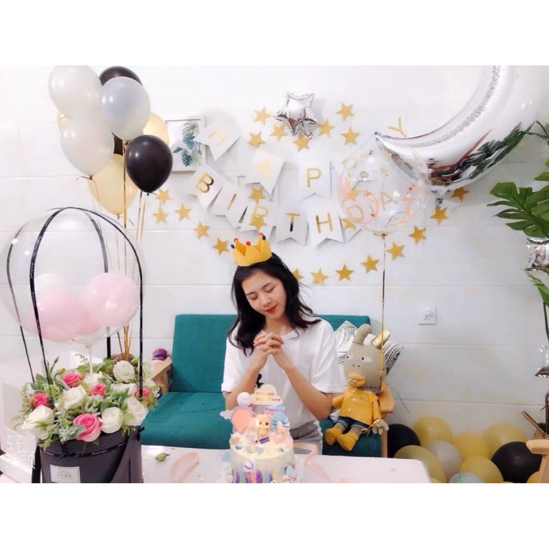 Vương miện sinh nhật bằng vải dạ nhiều màu sắc cho người lớn trẻ em