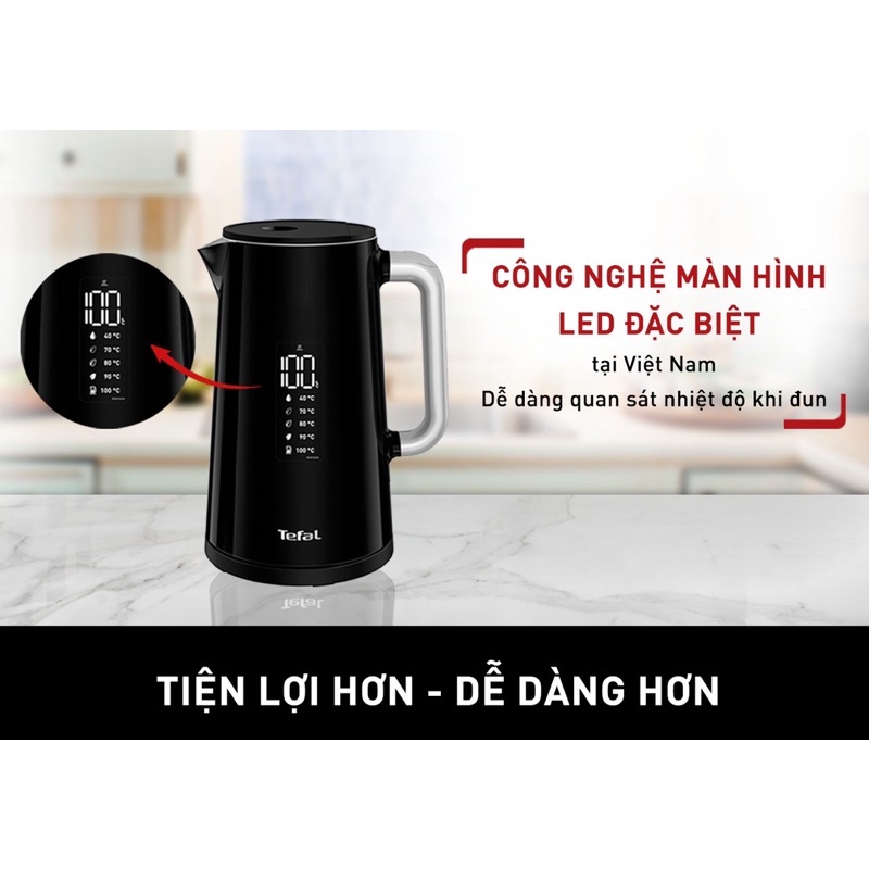 Bình đun siêu tốc Tefal Smart & Light KO850810 1.7L