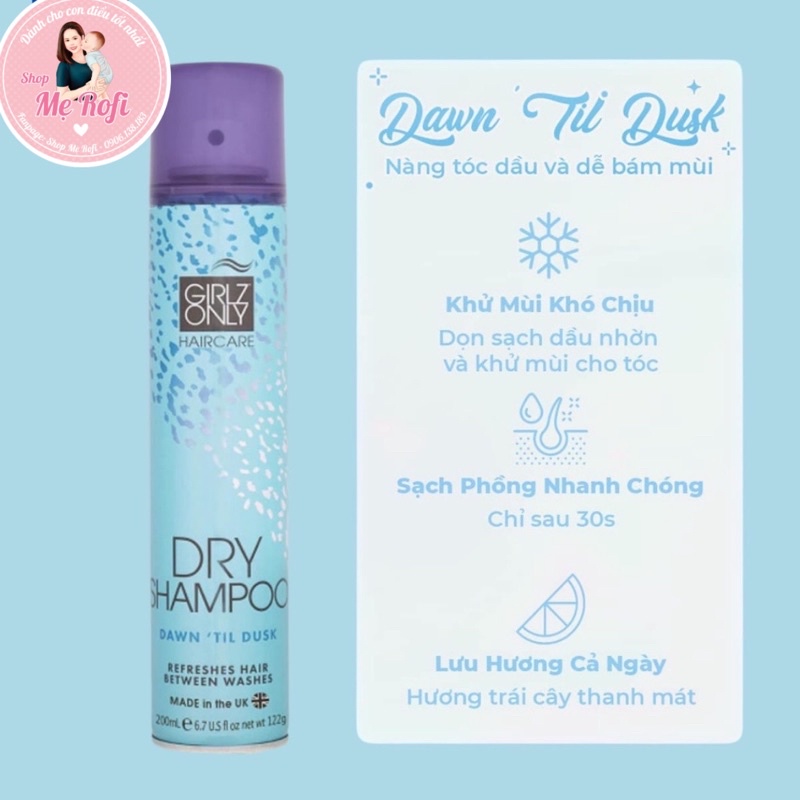 Dầu Gội Khô Girlz Only Haircare - Shop Mẹ Rofi