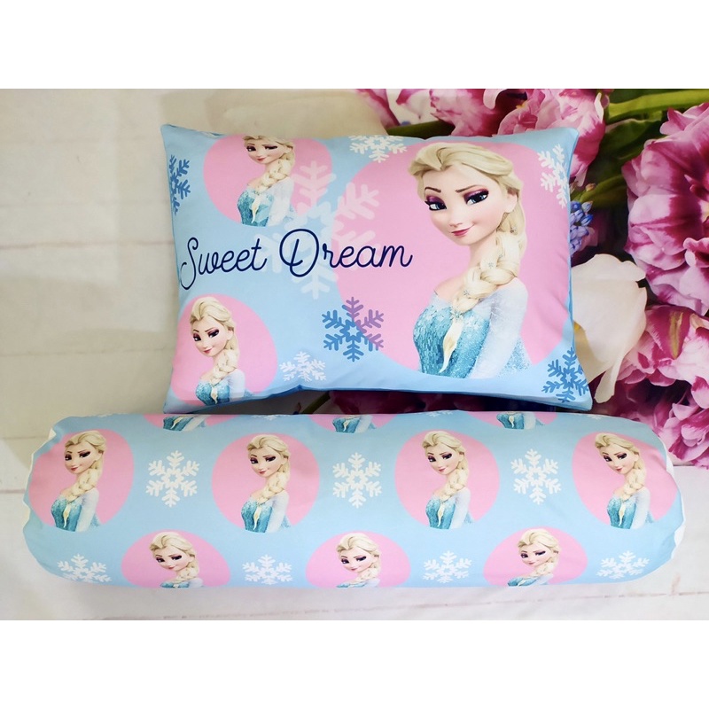 Combo gối nằm gối ôm (kèm ruột) và chăn lớn Elsa Sweet Dream