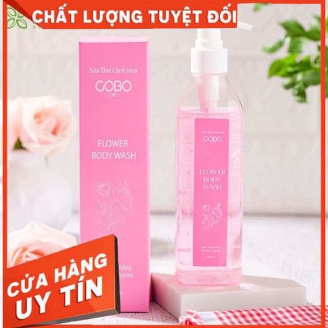 Sữa tắm cánh hoa hồng  GoBo cỏ cây hoa lá