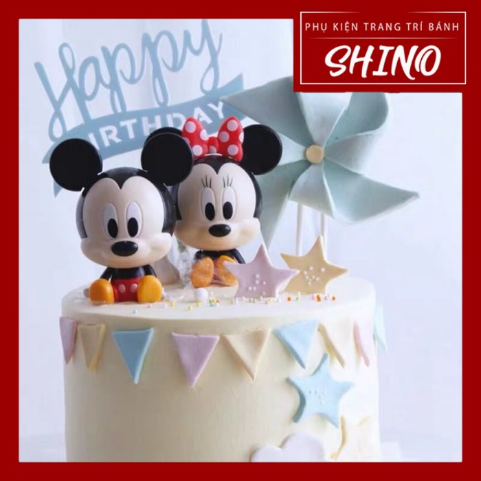 Đồ chơi chuột mickey trang trí bánh (Cặp)