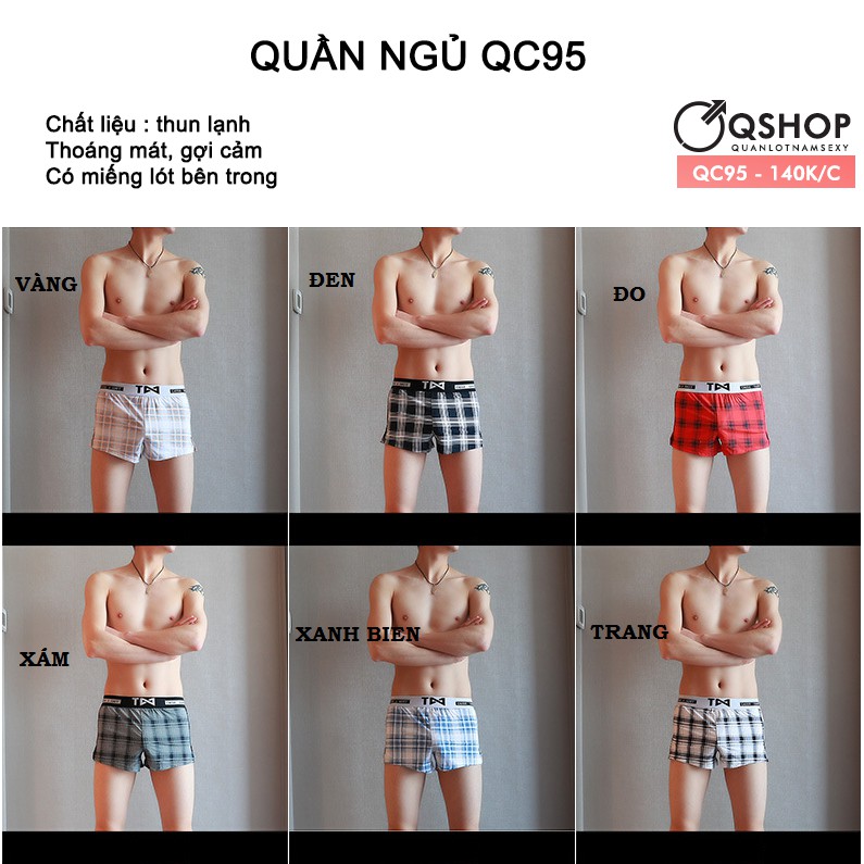 [SALE] QUẦN NGỦ NAM THUN LẠNH THOÁNG MÁT QC95