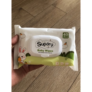 Khăn ướt không mùi supdry 40 tờ