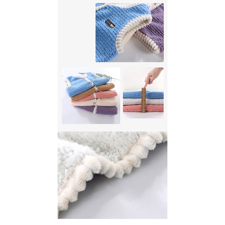 Áo khoác cardigan AMILA hai mặt bằng lông cừu san hô thời trang thu đông mới cho bé