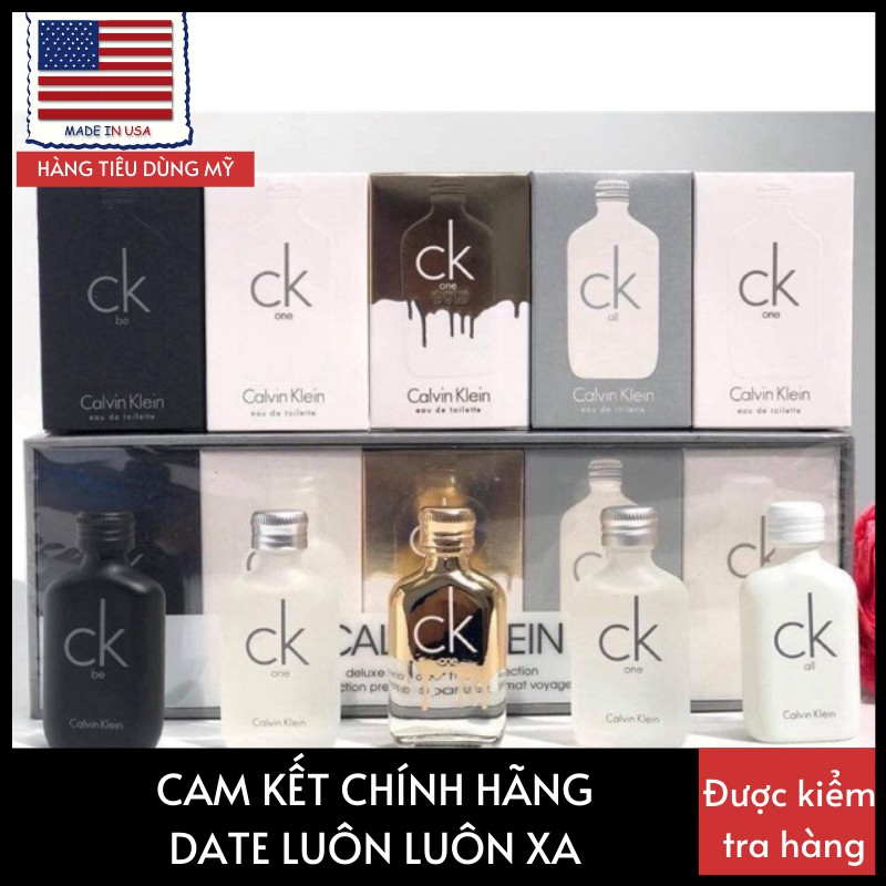 Set Nước Hoa Nam CK 5 chai 10ml Chính Hãng Made In USA