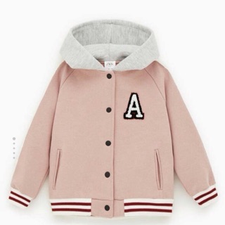 Áo bomber nỉ hồng Zara dư xịn