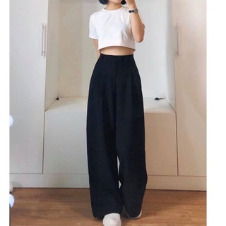 quần culottes 2 ly cúc trước chất tuyết mưa