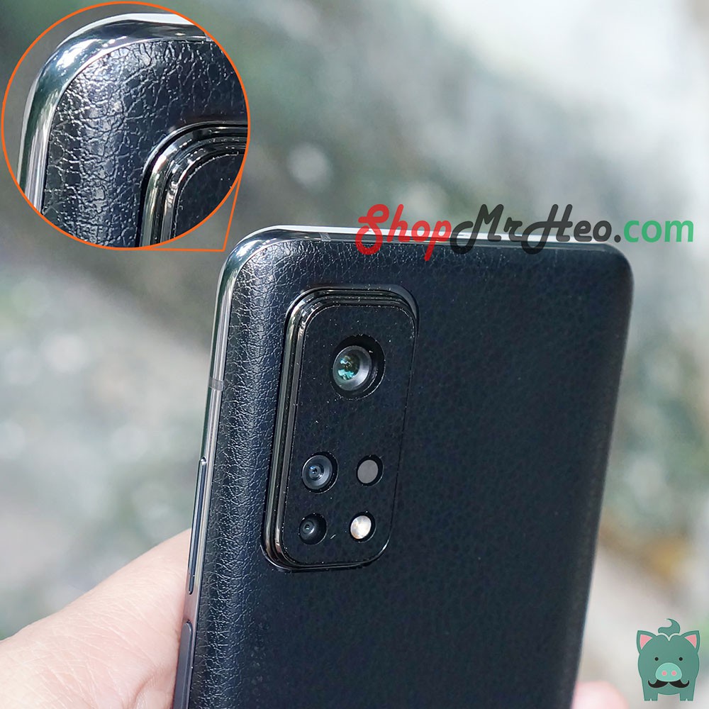 Skin Dán Mặt Sau Lưng Vân 3D Xiaomi Mi 10T - Mi 10T Pro 5G - Carbon, Hình Hộp, Nhám, Vân Da