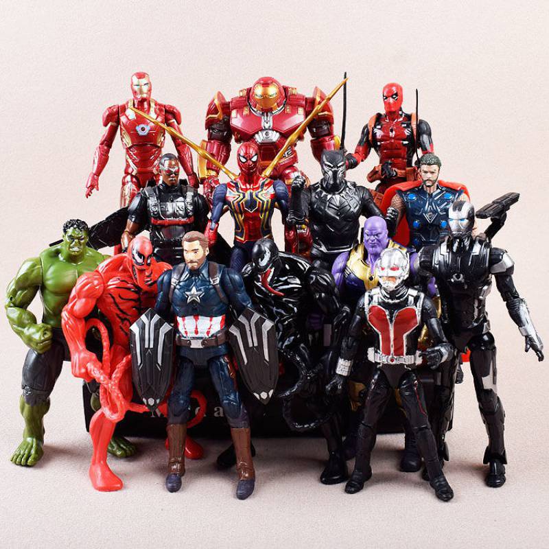 MH18 Mô Hình Các Siêu Anh Hùng Marvel Thor Thanos Spider man Iron man Deadpool Hulk Captain America Doctor Strange