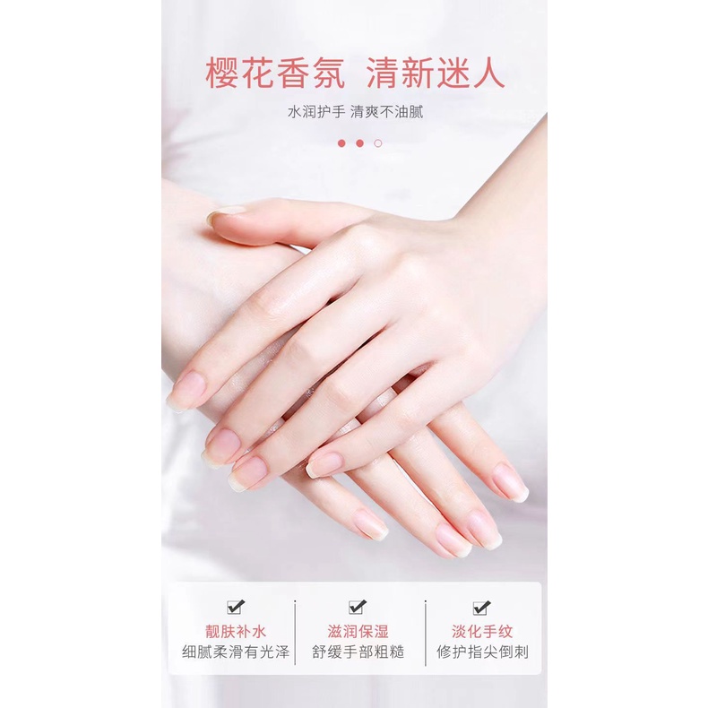 Kem Dưỡng Da Tay Chiết Xuất Hoa Anh Đào Dưỡng Ẩm Trẻ Hóa Da Không Gây Nhờn