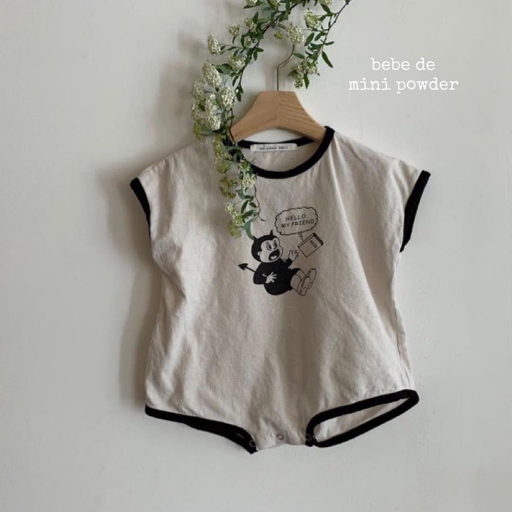 Bộ Áo Liền Quần Sát Nách In Họa Tiết Hoạt Hình Thời Trang Mùa Hè Cho Bé