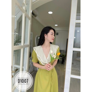 (60-90KG) MINSTORE Bigsize Đầm cổ bèo voan D1007