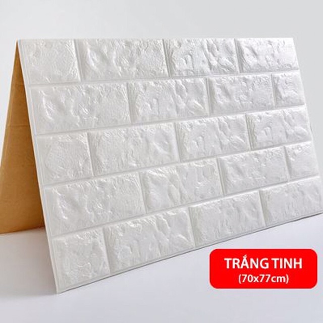 XỐP DÁN TƯỜNG GIẢ GẠCH 3D Kích thước 70x77cm