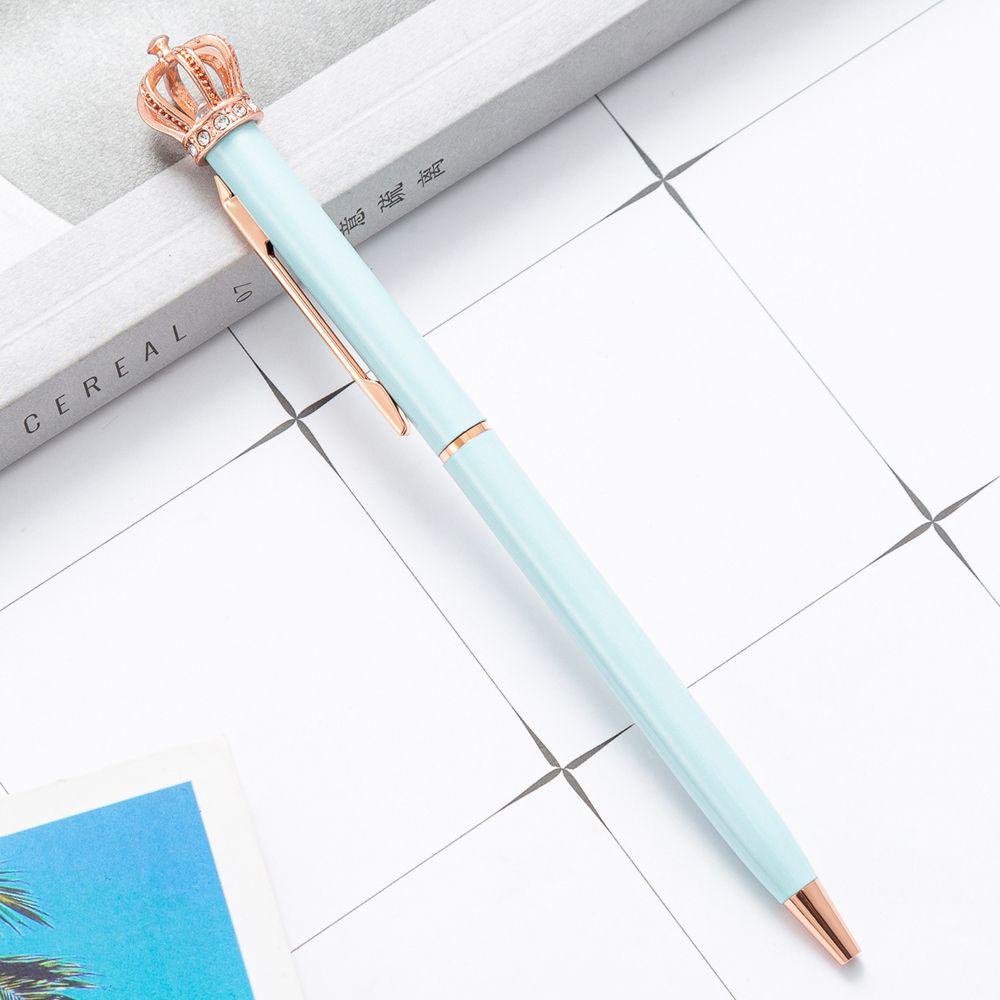 Bút Bi Hình Vương Miện Lấp Lánh Xinh Xắn|Bút Bi Ngòi 1.0mm Thời Trang Cho Học Sinh|Bút Bi Kim Loại Hình Vương Miện Xinh Xắn